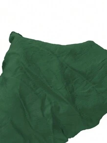 SHEIN LUNE Camisa unicolor con botón delantero - Verde - Ver 6