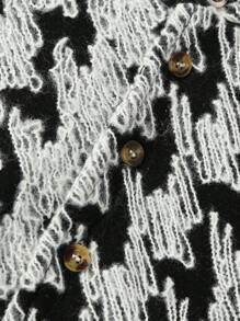 Baby Boy Houndstooth Print Button Front Overcoat - Multicolor - View 11