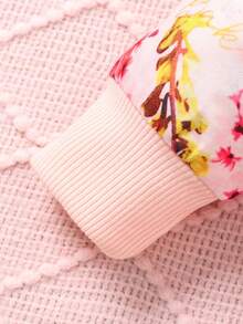 SHEIN Cô Gái Trẻ In hoa Áo len & Quần nỉ - Hồng - Xem 5