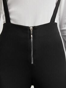 Teen Girl Zip Up Flare Leg Overall Jumpsuit Without Tee