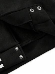 Aesthetic Post 男士額外寬鬆的字母印花運動夾克,帶有條紋飾邊和下垂肩設計,不包括t恤 - 彩色 - 查看 5