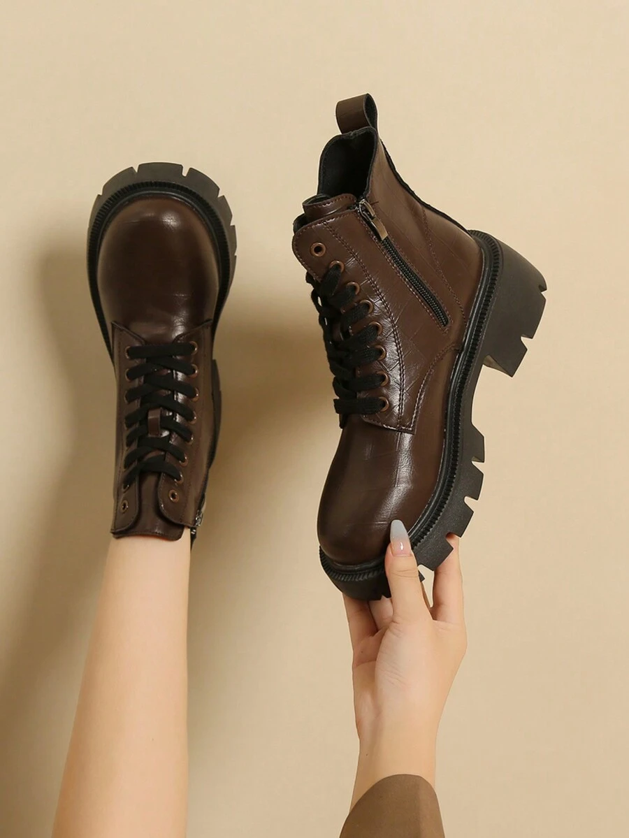 女士時尚靴子 - 棕色 - 查看 1