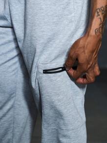 Manfinity Sport Corelite Hombres Pantalones deportivos de cintura con cordón - Gris - Ver 6