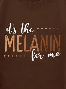 INAWLY 加厚标语图案保暖内衬卫衣，适合冬季和秋季穿着 - 咖啡棕 - 查看 6