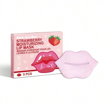 SlowSunday Strawberry Moisturizing Lip Mask,  For Hydrating Dry Lips - Nourishing, Firming And Plumping, Bring Pearl-Like Gloss And Silky Feeling, K Beauty, Cozy Fall & Winter Styles, Suitable For Autumn Winter, Y2K, For Halloweens, Party & Gifts, Thanksgiving & New Year, Thank You Gift, For Christmas,  Christmas Gifts