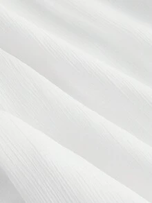 SHEIN MOD Plus Size愛心領燈籠袖牛奶女郎裝洋裝 - 白色 - 查看 4