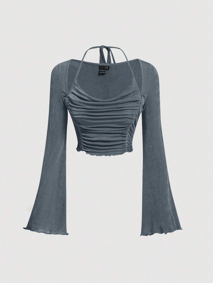 SHEIN MOD Áo thun nữ - Xám - Xem 1