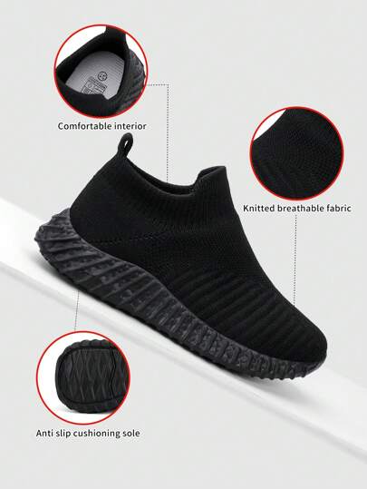 حذاء للأطفال للربيع والخريف بلون سادة ناعم ومريح وسهل الارتداء والخلع