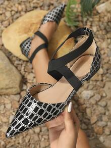 Women's Shoes - Black and White - View 1