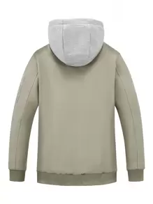 Manfinity Homme Men's Loose Fit Hooded Padded Coat With Zipper - Green - View 5