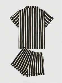 Harry Potter | ROMWE 動物紋路透視條紋睡衣套裝 - 彩色 - 查看 2