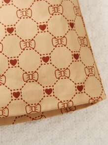 Baby Girls Allover Print Double Breasted Belted Trench Coat