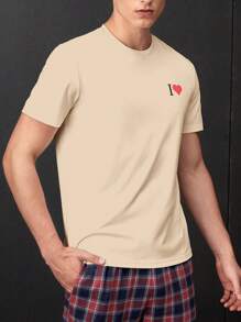 Manfinity VCAY Men 1pc Heart & Letter Graphic Tee