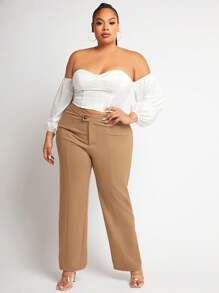 SHEIN SXY Plus Straight Leg Pants