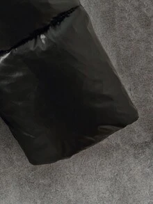 Teen Girls Zip Up Hooded Padded Coat - Black - View 6