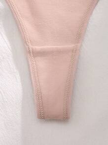 7件装纯色性感丁字裤套装 - 彩色 - 查看 5