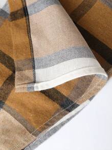Manfinity Homme Nam In kẻ sọc Túi có nắp Áo sơ mi - gừng - Xem 5