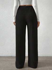 Chiquease Pantalones de pierna ancha - Negro - Ver 2