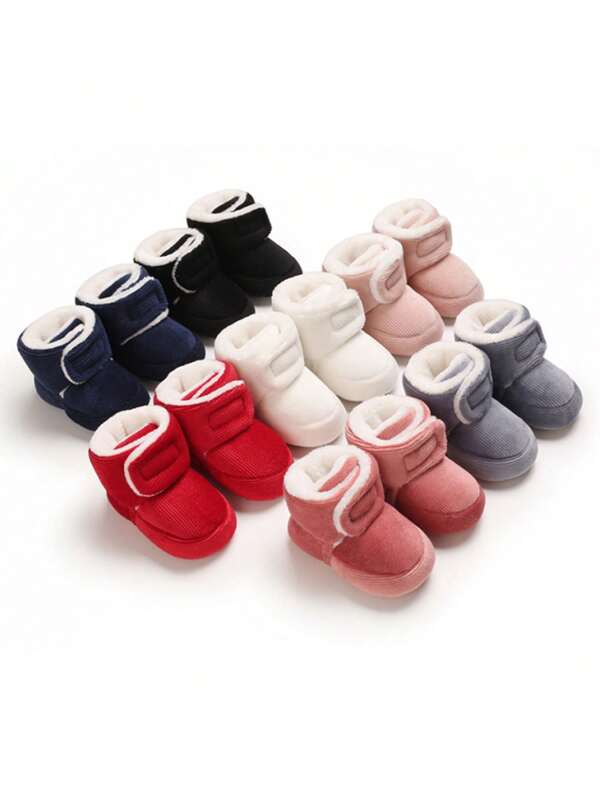 Bottes de neige pour tout-petits garçons/filles, doublées thermiques, à semelle épaisse et douce, adaptées aux marcheurs débutants, parfaites pour l'hiver