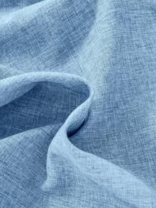 SHEIN Chico joven Camisa con botón de manga enrollada - Azul - Ver 4