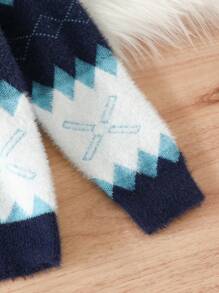 Tween Boy Argyle Pattern Sweater - Multicolor - View 5