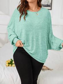 SHEIN LUNE 大碼T恤 - 薄荷綠 - 查看 4