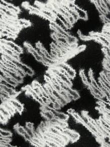 Baby Boy Houndstooth Print Button Front Overcoat - Multicolor - View 9