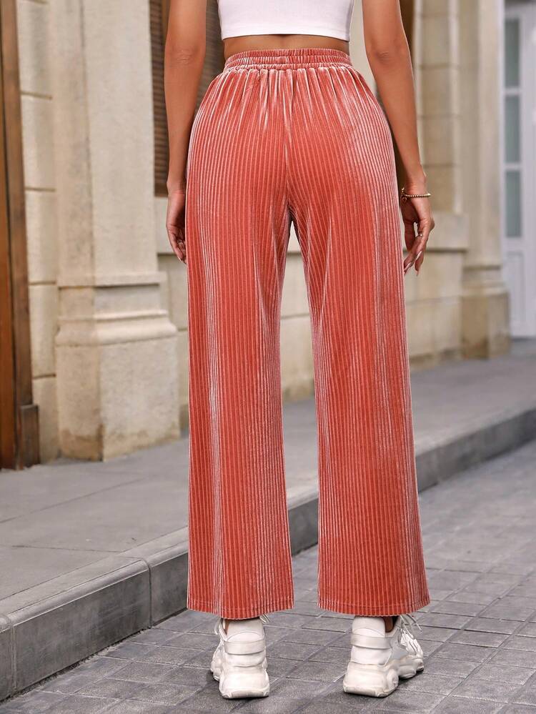 Tie Waist Wide Leg Pants