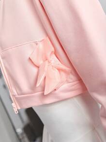 SHEIN Explorewe Teen Girls Drop Shoulder Zip Up Hoodie