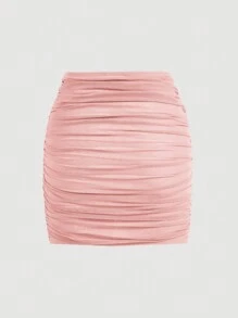 SHEIN MOD 女士半身裙 - 粉色 - 查看 2