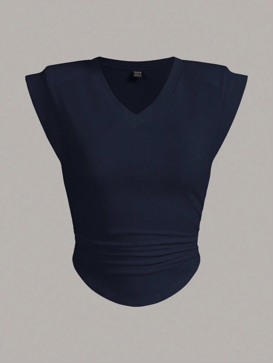 SHEIN Essnce 女士T恤 - 藏蓝色 - 查看 1