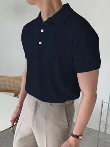 DAZY Men Solid Polo Shirt Business Attire