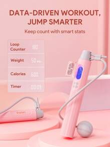 JMMO Corde à sauter intelligente à affichage LED HD pour la forme physique, corde à sauter sans fil, réglable sans corde, corde à sauter lestée pour l'entraînement, exercice pour hommes femmes salle de gym domestique, cadeaux de Noël, indispensables pour les vacances d'automne et d'hiver, camping, accessoires de vacances, fournitures de camping