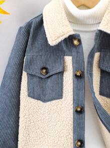 Chàng trai trẻ Hai âm Túi có nắp Áo Teddy Jackets
   Không có áo len - Nhiều màu - Xem 7