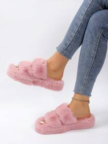 Women Home Slippers - Rose Red - View 5