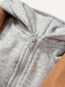 Bebé niño Abrigo de doble botonadura con capucha 2 en 1 - Caqui - Ver 8