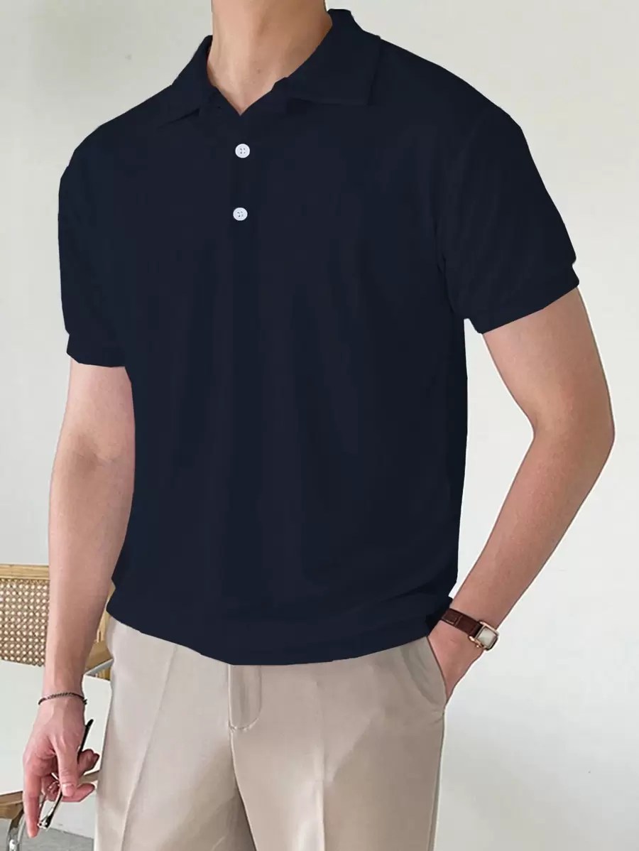 DAZY Men Solid Polo Shirt Business Attire