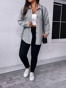 Taglie Forti Cappotto spalle cadenti dettaglio patta
