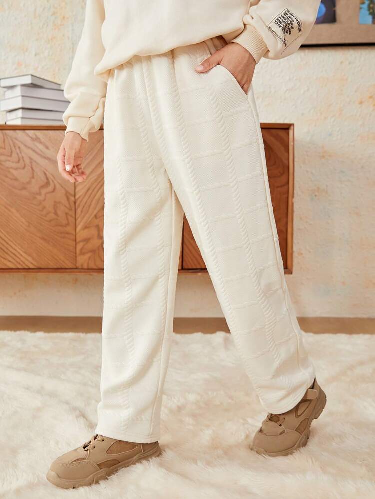 Tween Boy Solid Thermal Lined Sweatpants