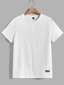 Manfinity BRENVOR Men Letter Patched Detail Tee & Drawstring Waist Pants Summer Outfit, Cozy Outfits, Couple Things