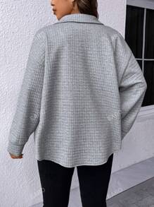Taglie Forti Cappotto spalle cadenti dettaglio patta