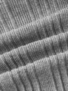 SHEIN MOD Solid Tube Knit Top - Light Grey - View 4