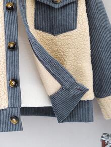 Chàng trai trẻ Hai âm Túi có nắp Áo Teddy Jackets
   Không có áo len - Nhiều màu - Xem 6