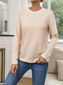 SHEIN Unity 純色圓領T恤 - 彩色 - 查看 5