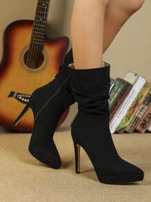Women's Fashionable Boots - Black - View 7