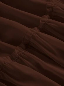 SHEIN MOD Frill Trim Ruffle Hem Skirt