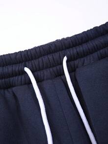 Manfinity Hypemode Men Colorblock Drawstring Hoodie & Sweatpants - Multicolor - View 3