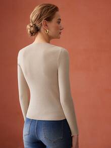 MOTF PREMIUM ÁO LEN CASHMERE MIX XOẮN - Màu be - Xem 9