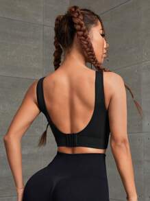 POWERISTA Powerista Solid Backless Sports Tank Push Up Top