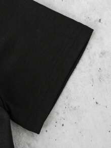 SHEIN Tween Boy Bear & Letter Graphic Tee